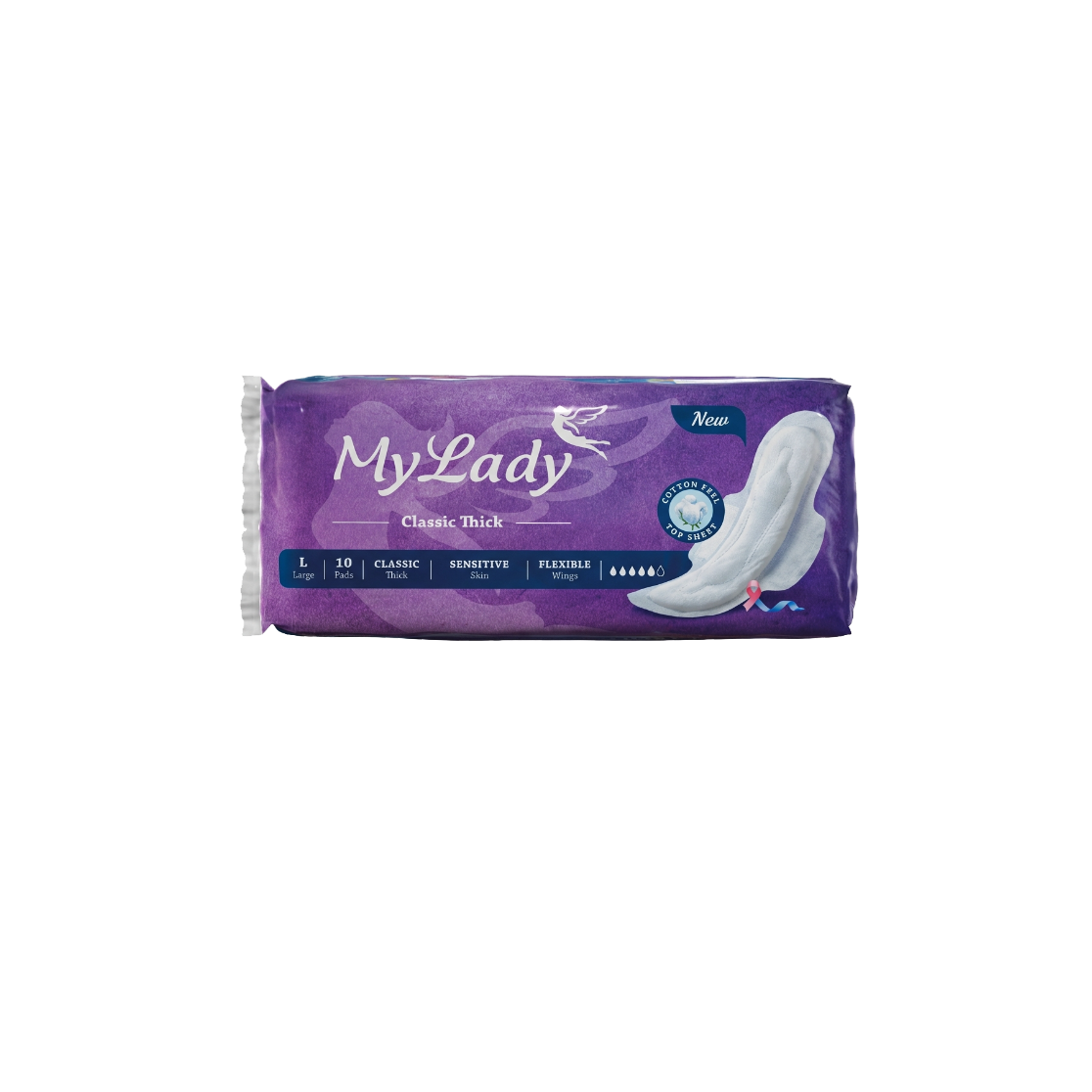 نوار بهداشتی مای لیدی بزرگ بنفش 10 عددی