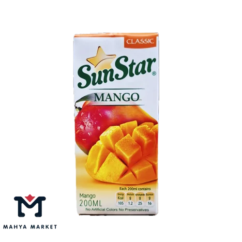 آبمیوه انبه سان استار حجم 200 میلی لیتری