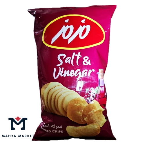 چیپس سرکه نمکی مزمز وزن 60 گرمی