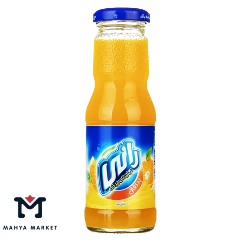 نوشیدنی پرتقال رانی ظرف شیشه ای حجم 200 میلی لیتری