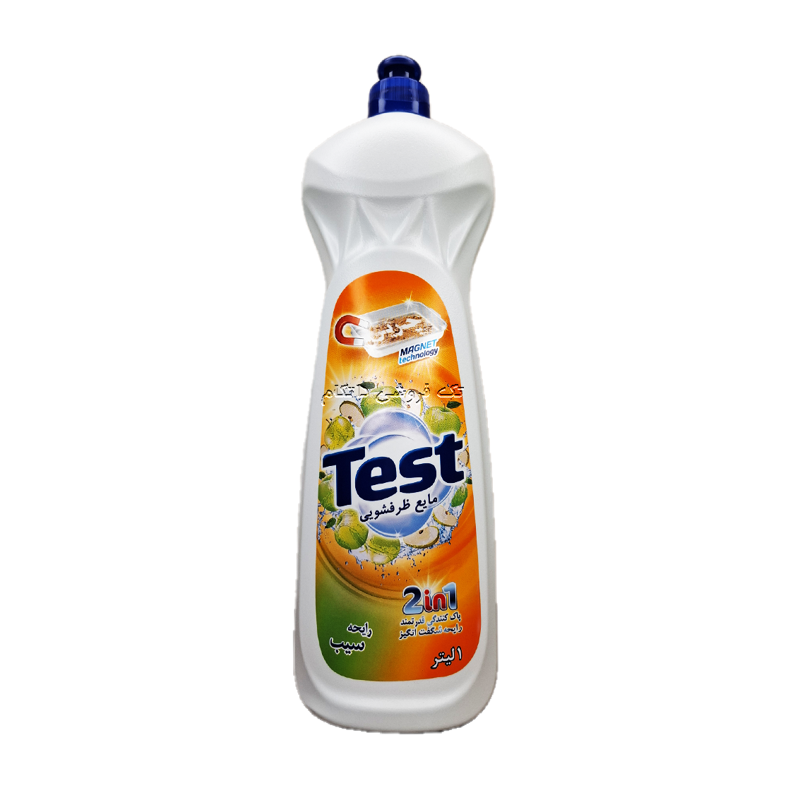 مایع ظرفشویی تست با رایحه سیب ۱ لیتری