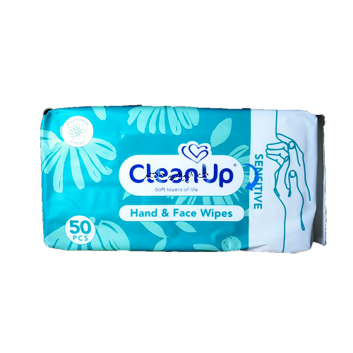 دستمال مرطوب کلین آپ پاک کننده دست و صورت مدل sensitive