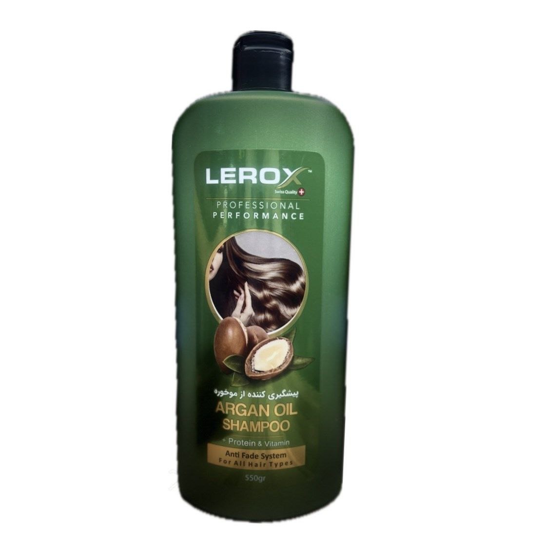 شامپو مو پروتئینه لروکس حاوی روغن آرگان وزن 550 گرمی